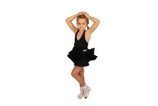 Сукня Latindress з подвійним региліном чорна 00466-170 фото