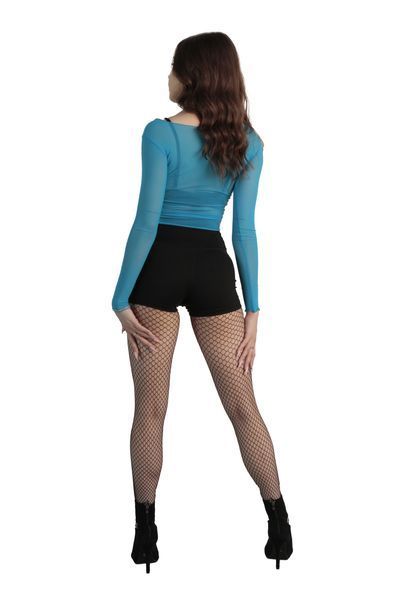 Блуза на затяжці Turquoise бірюзова 00040-tu-m фото