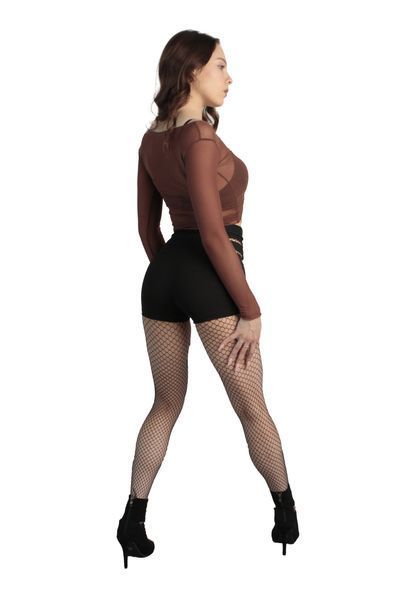 Блуза на затяжці Brown коричнева 00040-br-m фото