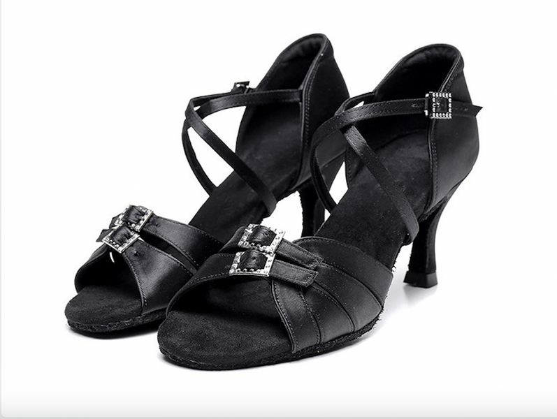 Туфлі для бальних танців латина | Stefania black 7,5 00484-42 фото